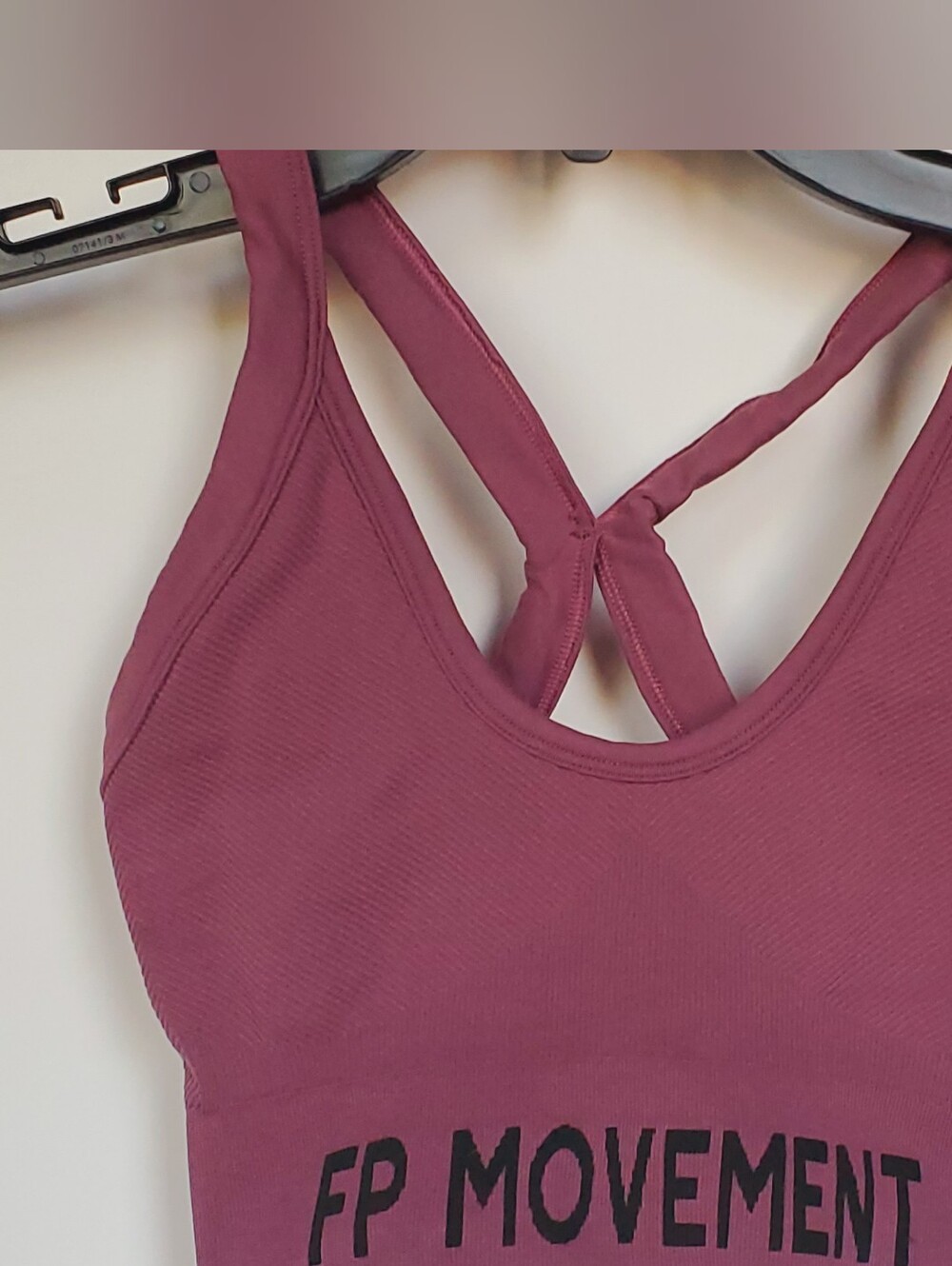 Free People Movement Pink Ribbed Sports Bra Racerback Xs/s